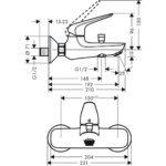 Смеситель для ванны hansgrohe Novus 71040000 хром-фото2