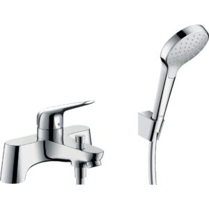 Смеситель для ванны hansgrohe Novus с душевым гарнитуром 71044000 хром-фото1