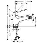 Смеситель для биде hansgrohe Novus Loop со сливным гарнитуром 71233000 хром-фото2