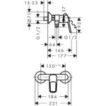 Смеситель для душа hansgrohe Logis Loop 71247000 хром-фото2