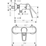 Смеситель для душа hansgrohe Novus Loop 71360000 хром-фото2