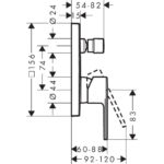 Vernis Shape Смеситель для ванны 2 функции Хромированный 71469000-фото2