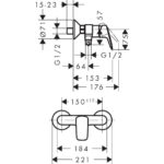 Logis Смеситель для душа 1 функция Хромированный 71600000-фото2