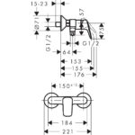Logis Смеситель для душа 1 функция Хромированный 71601000-фото2