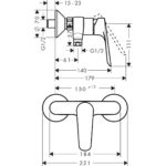 Смеситель для душа hansgrohe Logis E 71602000 хром-фото2