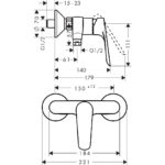 Logis E Смеситель для душа 1 функция Хромированный 71610000-фото2