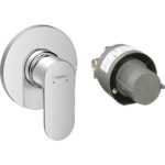 Смеситель для душа hansgrohe Rebris S скрытого монтажа в комплекте с монтажной частью 72648000 хром-фото1