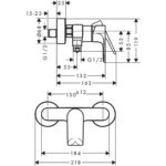 Смеситель для душа hansgrohe Rebris E 72650670 матовый черный-фото2