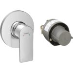 Смеситель для душа hansgrohe Rebris E скрытого монтажа в комплекте с монтажной частью 72658000 хром-фото1