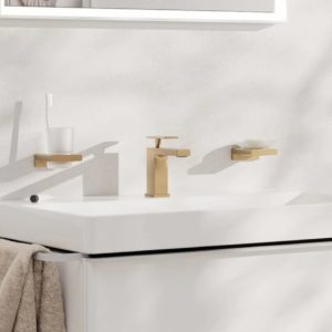 Смеситель для раковины hansgrohe Tecturis E 80 CoolStart EcoSmart 73001140 шлифованная бронза-фото2
