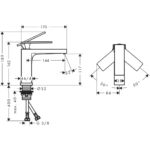 Смеситель для раковины hansgrohe Tecturis E 110 EcoSmart 73011670 матовый черный-фото3