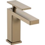Смеситель для раковины hansgrohe Tecturis E 110 CoolStart EcoSmart с донным клапаном 73014140 шлифованная бронза-фото1