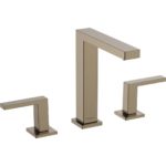 Смеситель для раковины hansgrohe Tecturis E 150 EcoSmart с донным клапаном Push-Open 73030140 шлифованная бронза-фото1