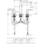 Смеситель для раковины hansgrohe Tecturis E 150 EcoSmart с донным клапаном Push-Open 73030140 шлифованная бронза-фото3