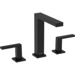 Смеситель для раковины hansgrohe Tecturis E 150 EcoSmart с донным клапаном Push-Open 73030670 матовый черный-фото1