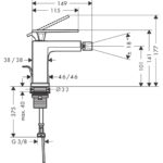 Смеситель для биде hansgrohe Tecturis E со сливным гарнитуром 73200700 матовый белый-фото2