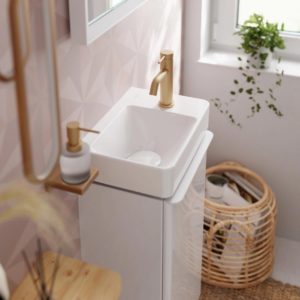 Cмеситель для раковины hansgrohe Tecturis S 80 CoolStart EcoSmart с донным клапаном 73302140 шлифованная бронза-фото2