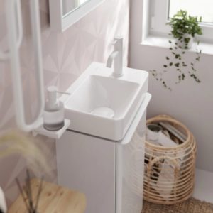 Cмеситель для раковины hansgrohe Tecturis S 80 CoolStart EcoSmart с донным клапаном 73302700 матовый белый-фото2