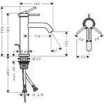 Cмеситель для раковины hansgrohe Tecturis S 110 EcoSmart с донным клапаном 73310000 хром-фото9