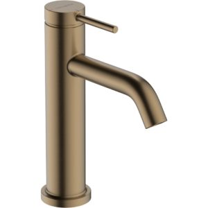 Cмеситель для раковины hansgrohe Tecturis S 110 CoolStart EcoSmart 73312140 шлифованная бронза-фото1