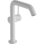 Смеситель для раковины hansgrohe Tecturis S 210 Fine CoolStart EcoSmart cо сливным гарнитуром Push-Open 73360700 матовый белый-фото1