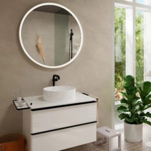 Смеситель для раковины hansgrohe Tecturis S 240 Fine CoolStart EcoSmart cо сливным гарнитуром Push-Open 73370670 матовый черный-фото2