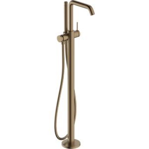 Смеситель для ванны hansgrohe Tecturis S напольного монтажа 73440140 шлифованная бронза-фото1