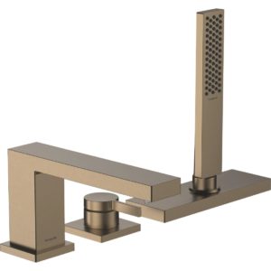 Cмеситель для ванны hansgrohe Tecturis E на 3 отверстия 73443140 шлифованная бронза-фото1
