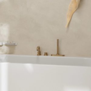 Cмеситель для ванны hansgrohe Tecturis S на 3 отверстия 73447140 шлифованная бронза-фото2