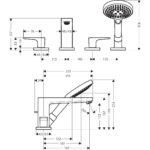 Metropol Смеситель для ванны 2 функции Хромированный 74552000-фото4
