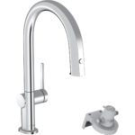 Смеситель для кухонной мойки hansgrohe Aqittura M91 210 с вытяжным изливом 1jet и функцией фильтрации без фильтра в комплекте 76803000 хром-фото1