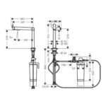Смеситель для кухонной мойки hansgrohe Aqittura M91 240 1jet с поворотным изливом и функцией фильтрации без фильтра в комплекте 76804670 матовый черный-фото2