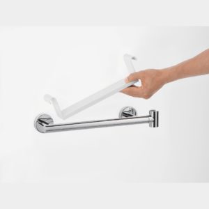 Поручень hansgrohe Unica Comfort с полочкой и держателем для душа 26328400 белый/хром-фото2
