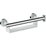 Поручень hansgrohe Unica Comfort с полочкой и держателем для душа 26328400 белый/хром-фото1
