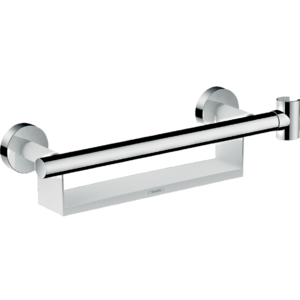 Поручень hansgrohe Unica Comfort с полочкой и держателем для душа 26328400 белый/хром-фото1