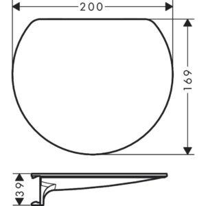 Полка hansgrohe WallStoris Planet Edition для крепления на штангу 28917210 песок-фото2