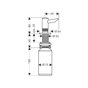 Диспенсер для геля hansgrohe A41 40418000 хром-фото2