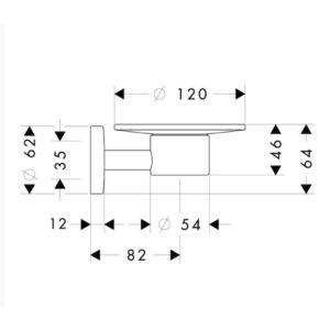 Мыльница hansgrohe Logis 40515820 шлифованный никель-фото2