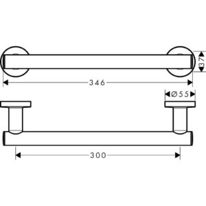 Поручень hansgrohe Logis Universal 41713000 хром-фото2