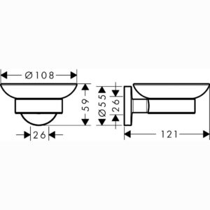 Мыльница hansgrohe Logis Universal 41715000 хром-фото2