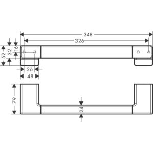 Поручень hansgrohe AddStoris 41744670 матовый черный-фото2