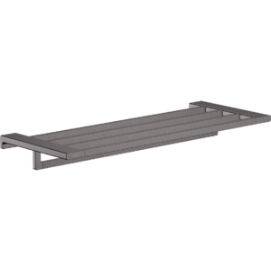 Полка с держателем для полотенец hansgrohe AddStoris 41751340 шлифованный черный хром-фото1