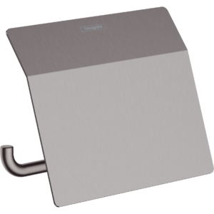 Держатель для туалетной бумаги hansgrohe AddStoris с крышкой 41753340 шлифованный черный хром-фото1