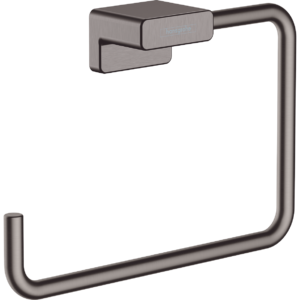 Держатель для полотенец hansgrohe AddStoris кольцевой 41754340 шлифованный черный хром-фото1