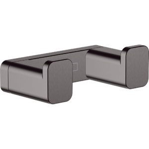 Крючок hansgrohe AddStoris двойной 41755340 шлифованный черный хром-фото1
