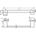 Ручка для двери душевой hansgrohe AddStoris 41759000 хром-фото2
