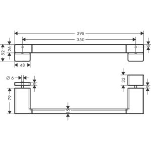 Ручка для двери душевой hansgrohe AddStoris 41759700 матовый белый-фото2