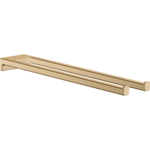 Держатель для полотенец hansgrohe AddStoris двойной 41770140 шлифованная бронза-фото1