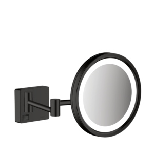 Косметическое зеркало hansgrohe AddStoris с подсветкой 41790670 матовый черный-фото1