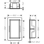 Полка ниша встраиваемая hansgrohe XtraStoris Original с рамой 30х15х10 см 56057670 матовый черный-фото8